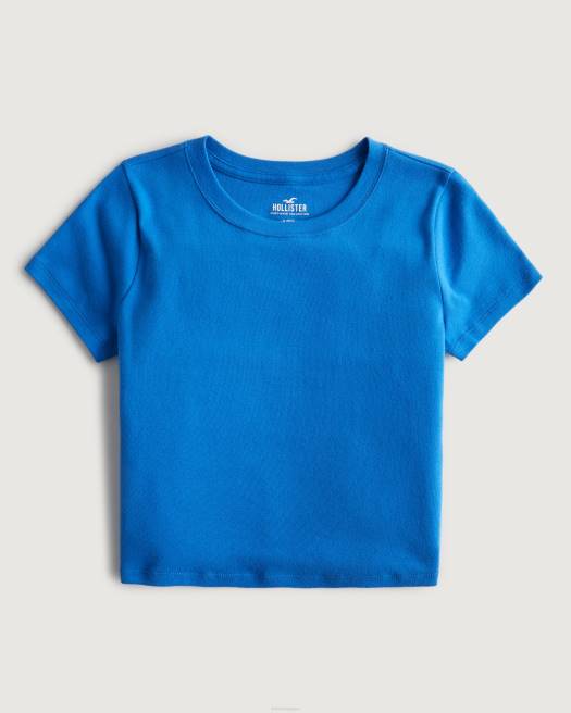 Hollister femmes bleu t-shirt bébé en coton 4P84158